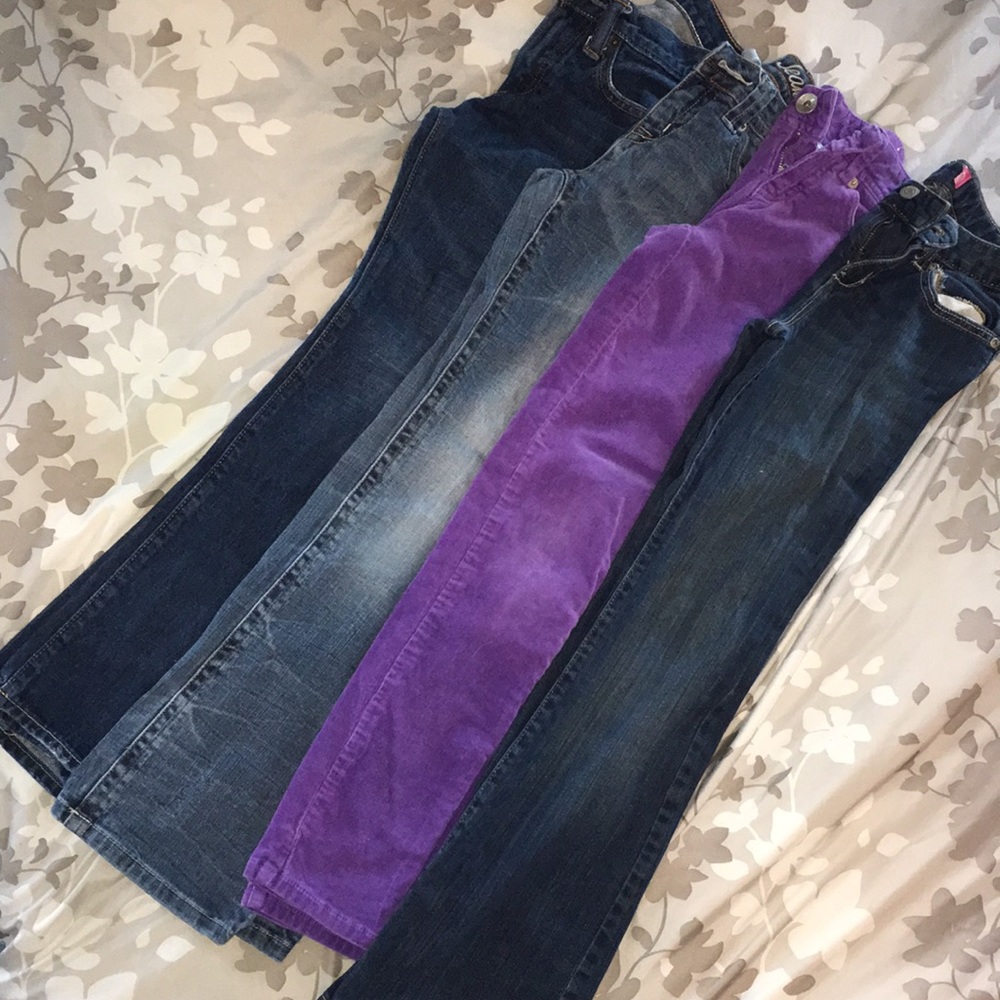 4 girls size 10 pants Abercrombie Justice Old Navy